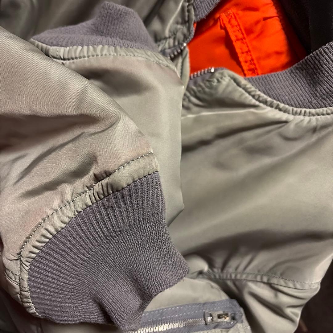 【米80s】ALPHA INDUSTRIE ma-1 シルバー　旧タグ　三本タグ