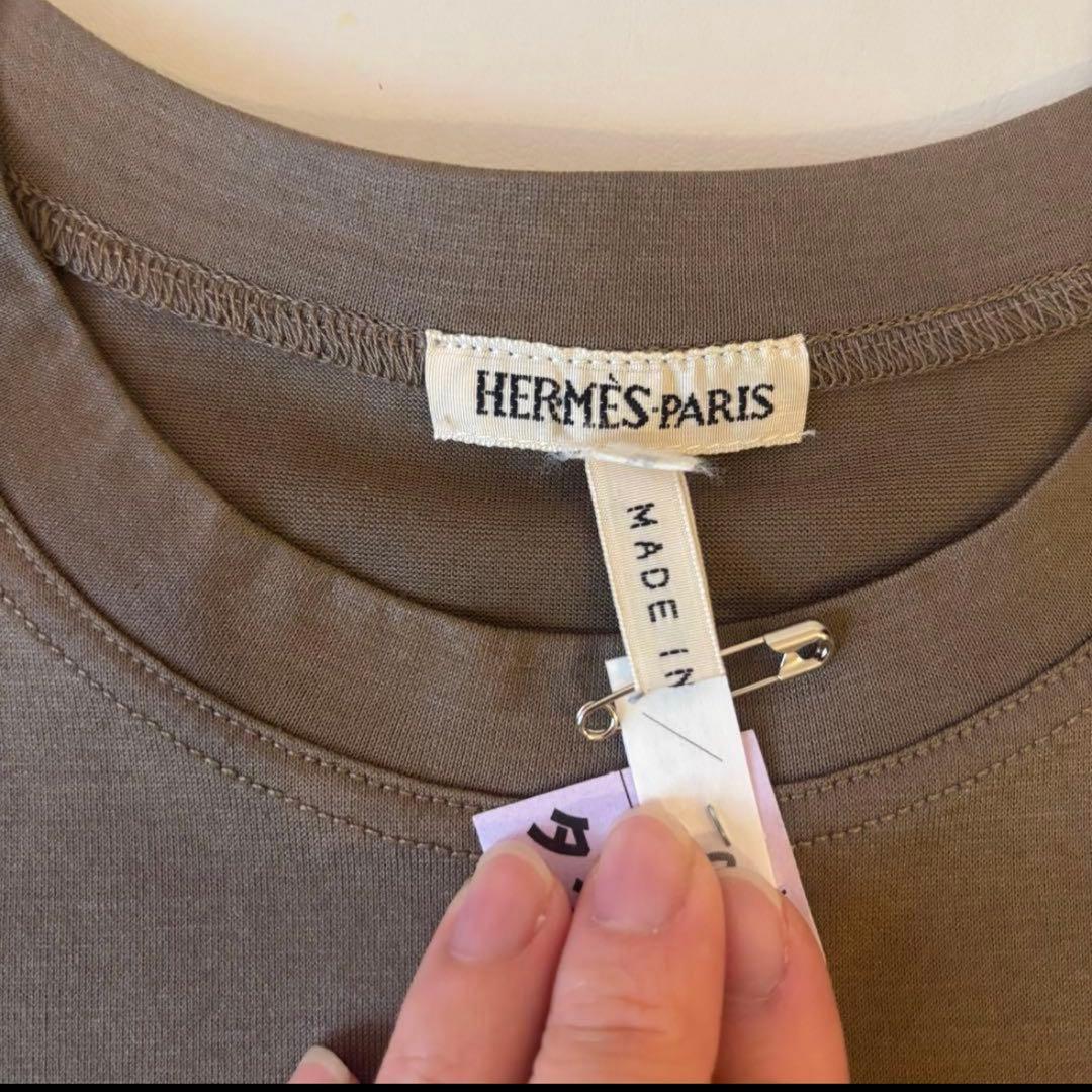 HERMES エルメス Tシャツ 無地 ブラウン マルジェラ期 - メルカリ