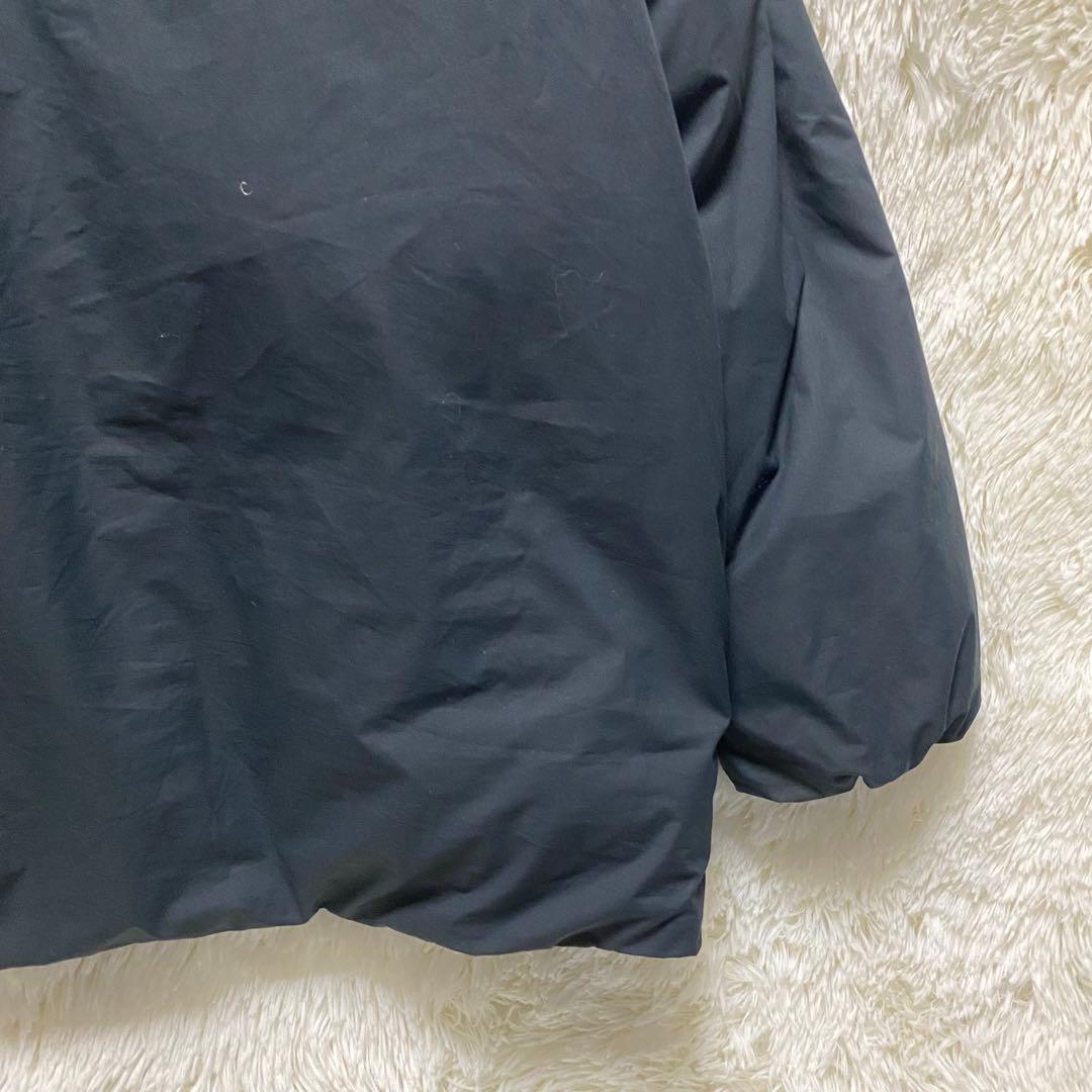 無印良品 MUJI 水を弾くスタンドカラー ダウンジャケット 撥水　L-XL 黒