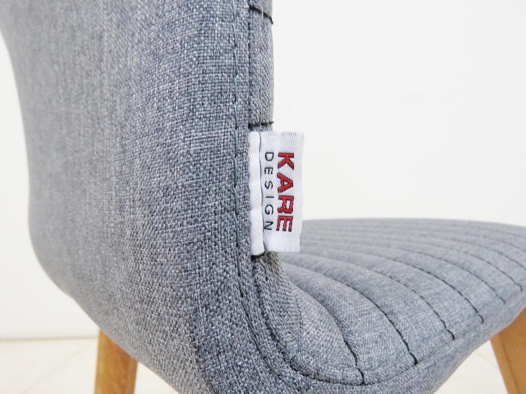 ドイツ KARE カレ ララグレー ダイニングチェア 4脚セット カフェ モダン