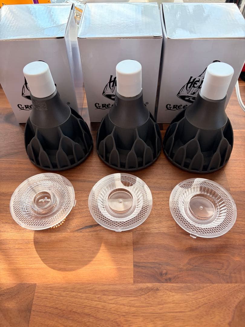 3個 Helios Green LED HG24 Black ※広角レンズ付き