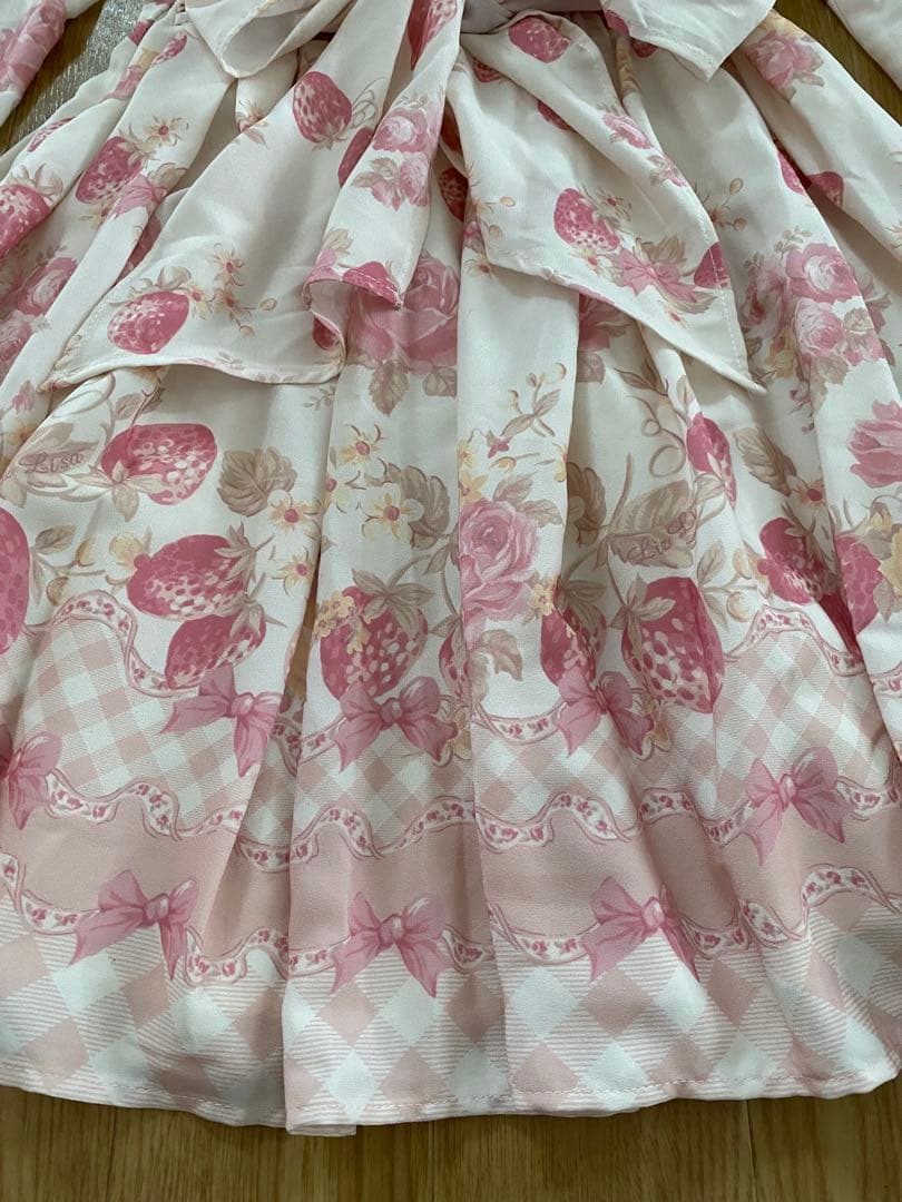 LIZLISA リズメロ メロメロストロベリーワンピース ホワイト