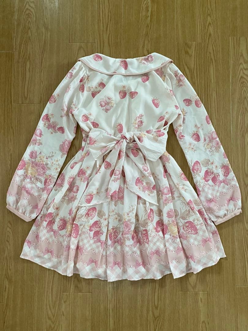 LIZLISA リズメロ メロメロストロベリーワンピース ホワイト