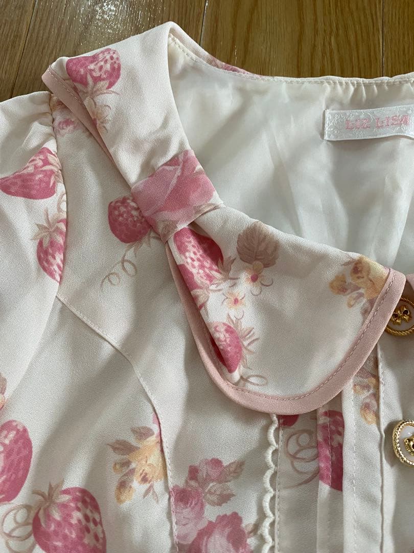 LIZLISA リズメロ メロメロストロベリーワンピース ホワイト