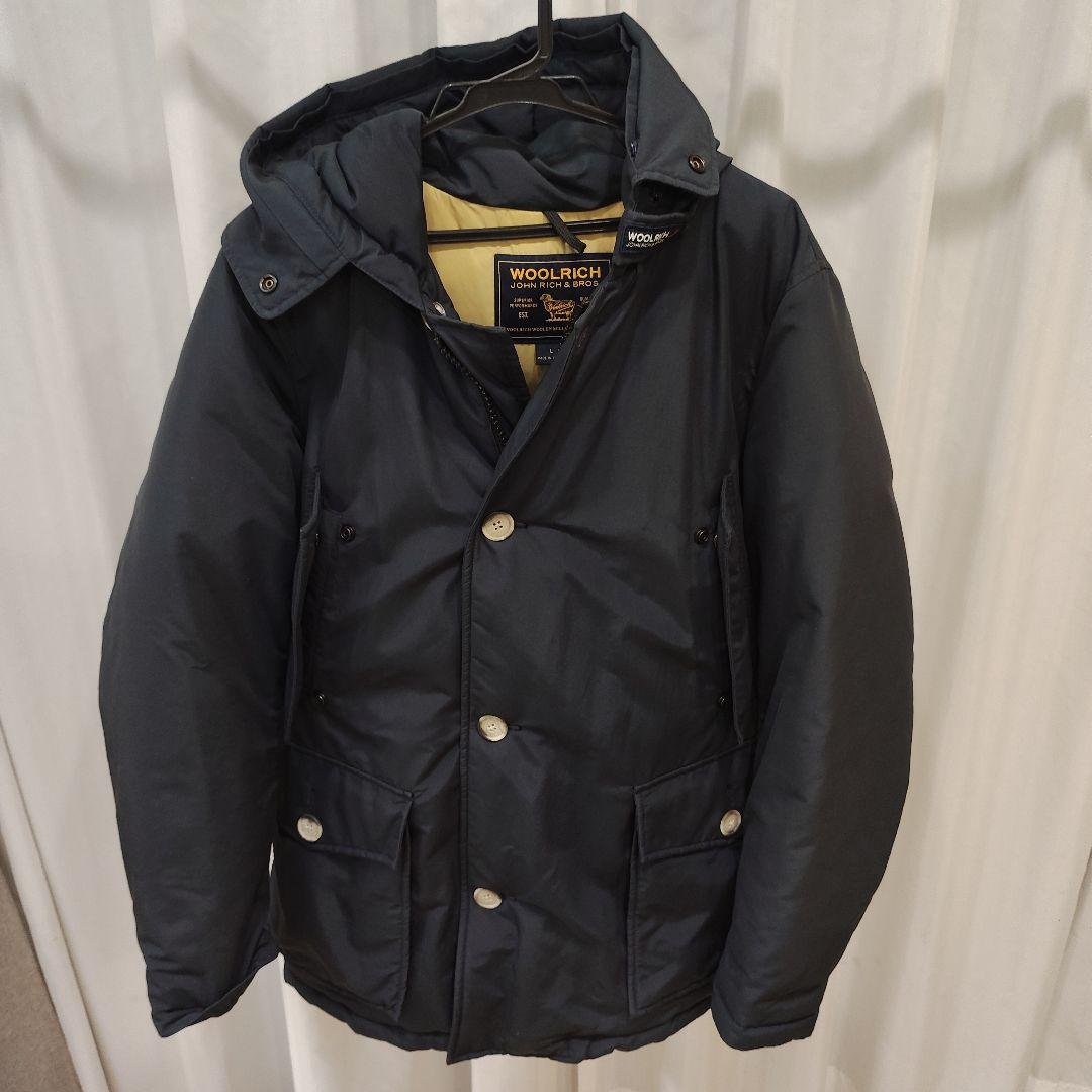 fly様 WOOLRICH ダウンジャケットネイビー Lサイズ
