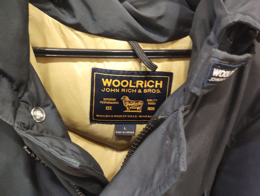 fly様 WOOLRICH ダウンジャケットネイビー Lサイズ