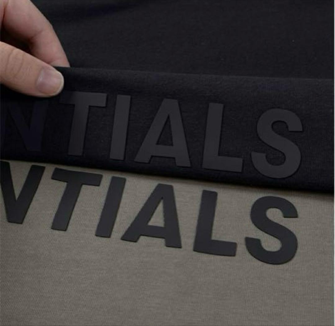 【新品•未使用】裏起毛ESSENTIALS スウェット トレーナー BLACK