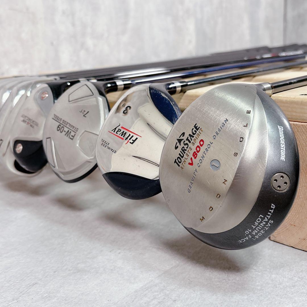 V922 ツアーステージ 他 ゴルフクラブ メンズ セット 11点 練習 初心者
