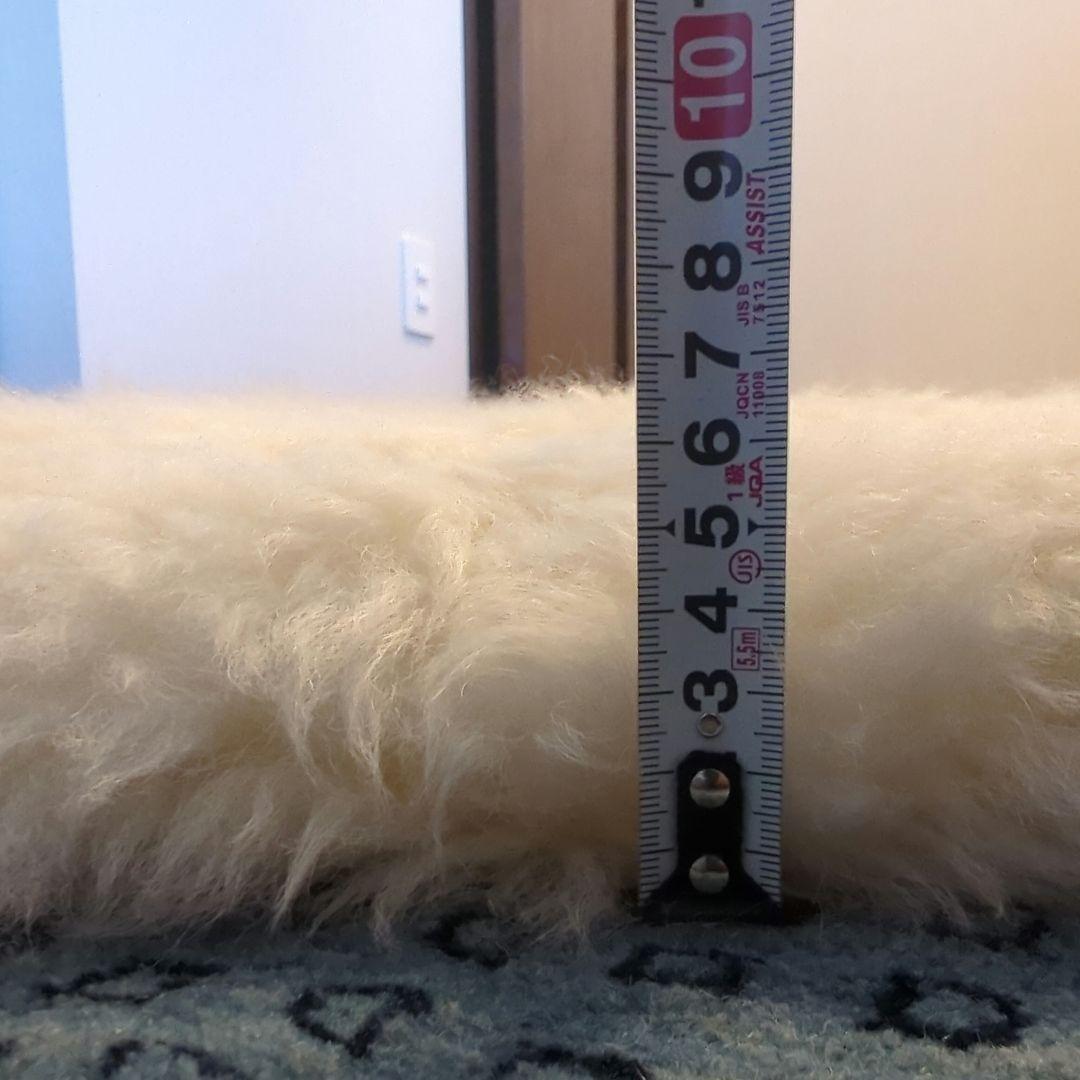 天然羊毛100% ホワイトシープスキンラグ 100×70cm ニュージーランド製