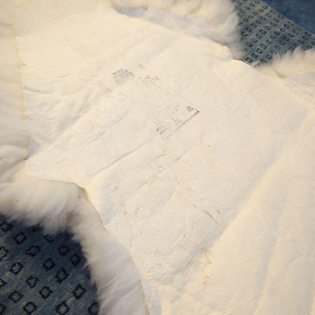 天然羊毛100% ホワイトシープスキンラグ 100×70cm ニュージーランド製