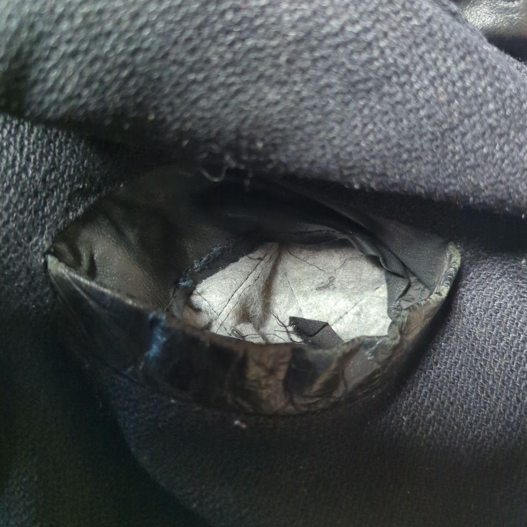 《企業物》入手困難　袖レザー スタジャン 古着　刺繍　バックロゴ　太アーム　ｌ