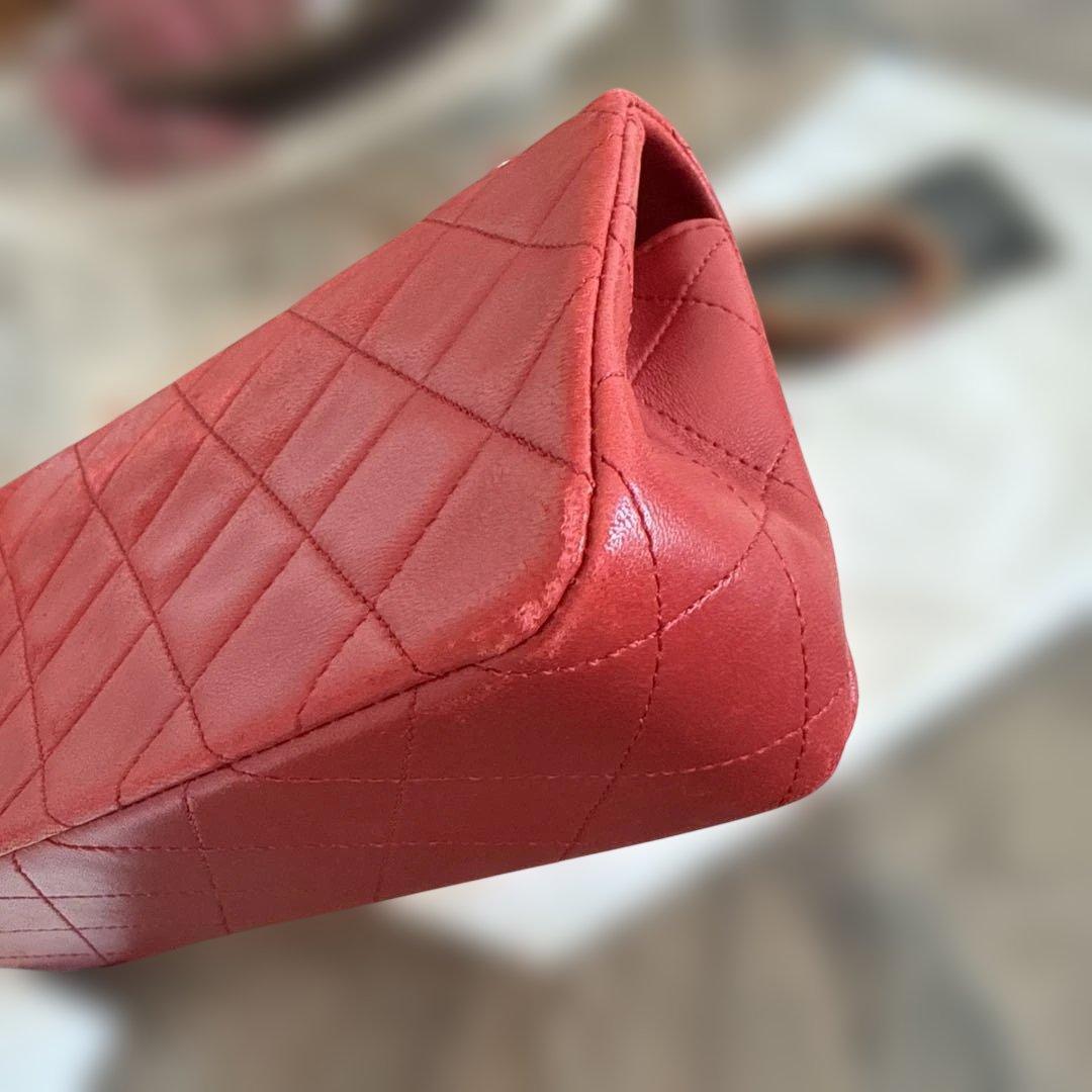 CHANELシャネル　マトラッセチェーンウォレット　プッシュロック　ラムスキン