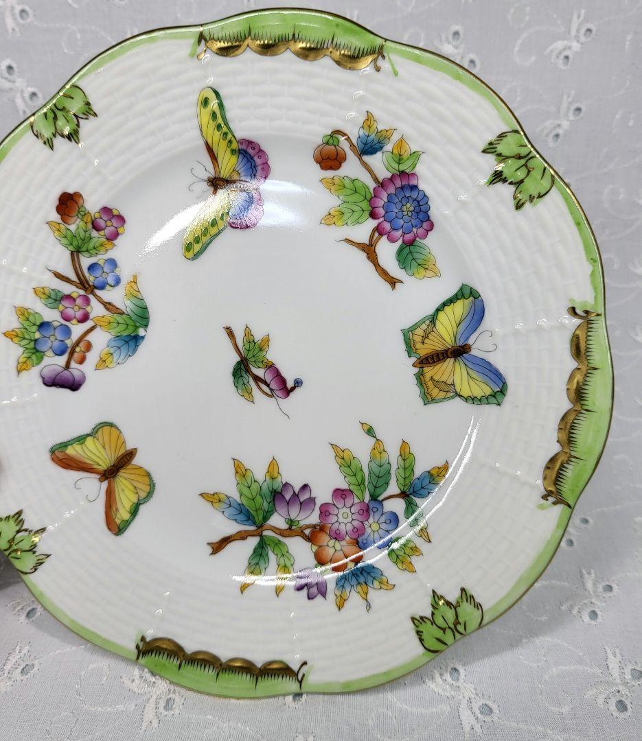 ヘレンド ヴィクトリアブーケ サラダ デザート プレート17 皿 花蝶②