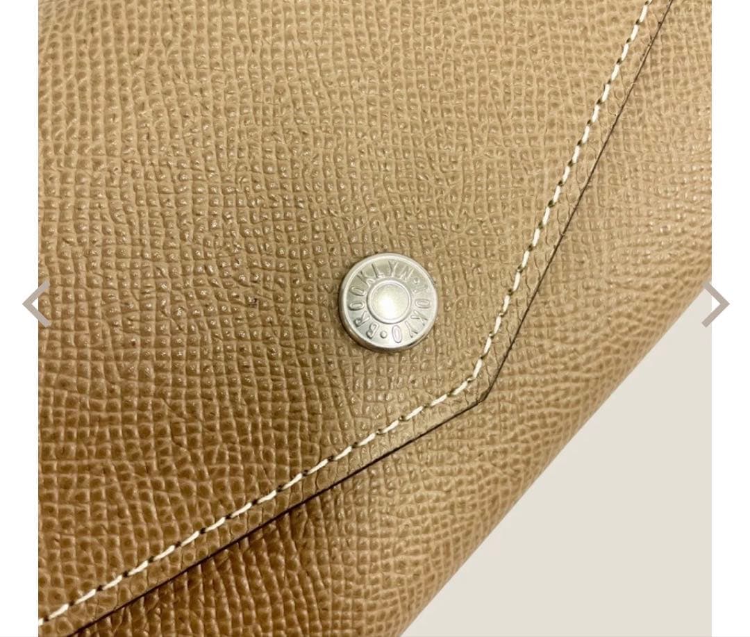 フレンチカーフ 最高級ロングウォレット ブルックリンミュージアム 長財布 トープ