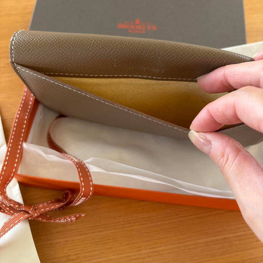 フレンチカーフ 最高級ロングウォレット ブルックリンミュージアム 長財布 トープ