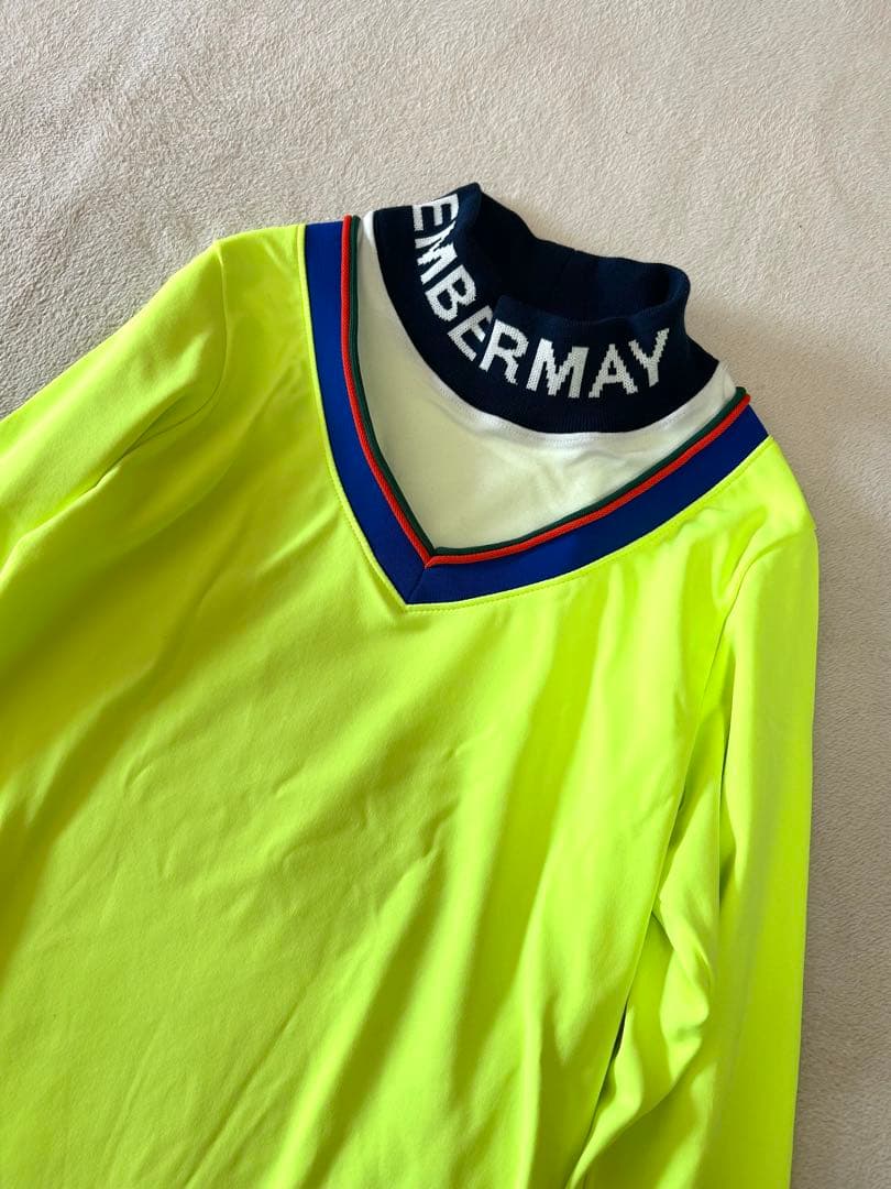 極美品✨ ディセンバーメイ モックネックシャツ 裏起毛 保温 吸湿速乾 防寒