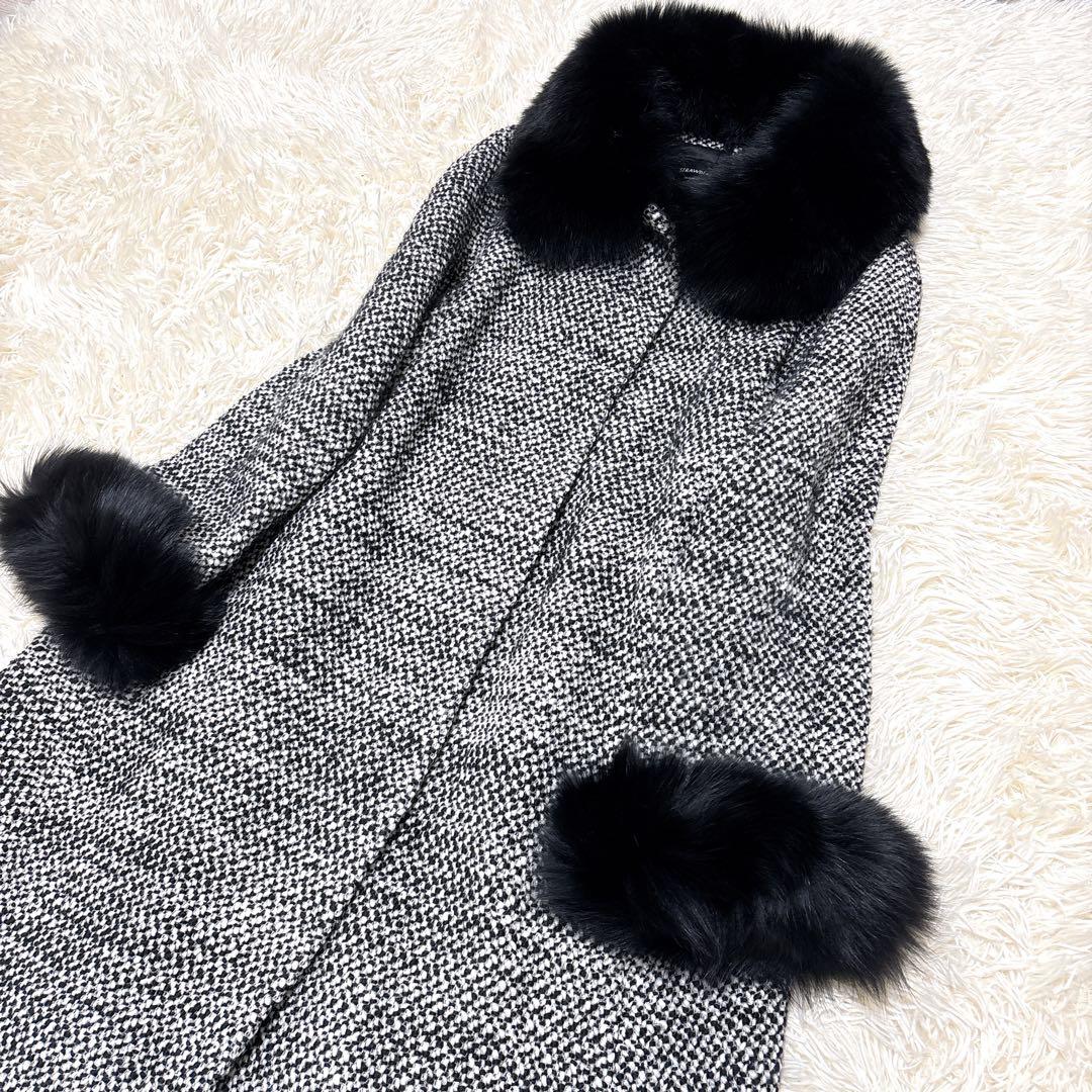 極美品 ストロベリーフィールズ パールローブファーコート フォックス 定価10万