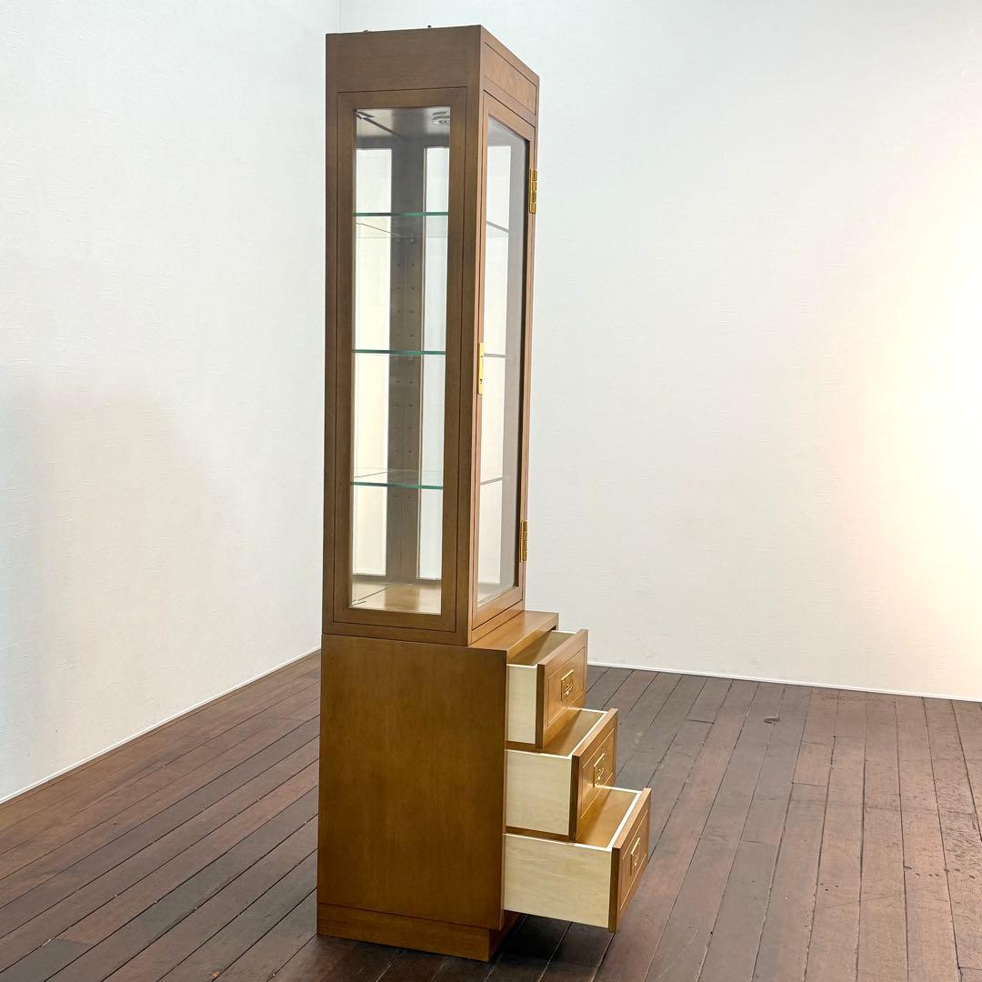 H112K59b カリモク ドマーニ モーガントン ライトコニャック 飾り棚