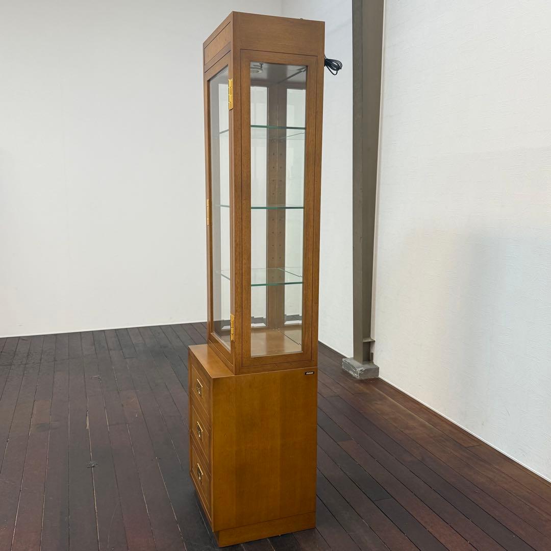 H112K59b カリモク ドマーニ モーガントン ライトコニャック 飾り棚