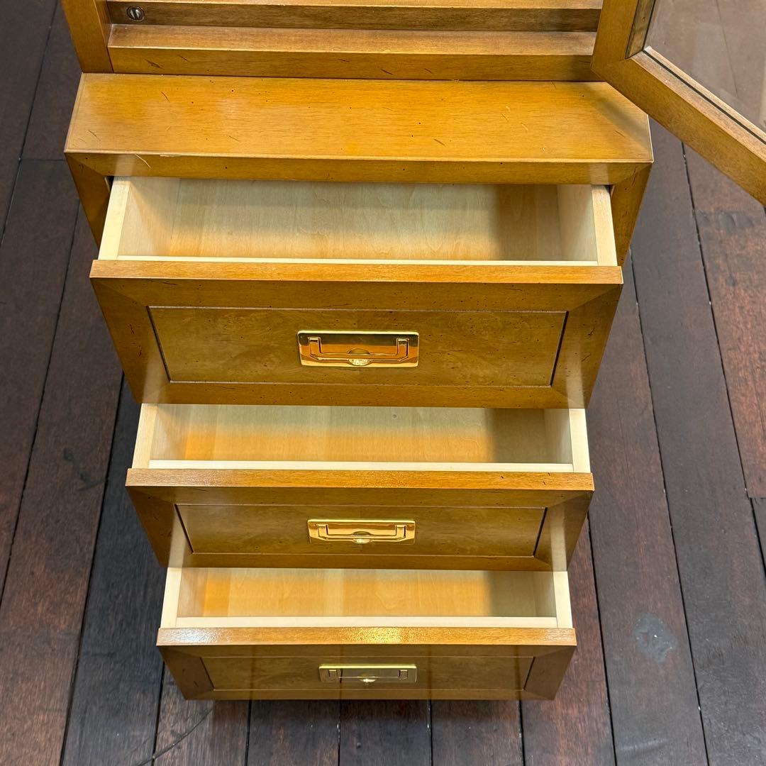 H112K59b カリモク ドマーニ モーガントン ライトコニャック 飾り棚