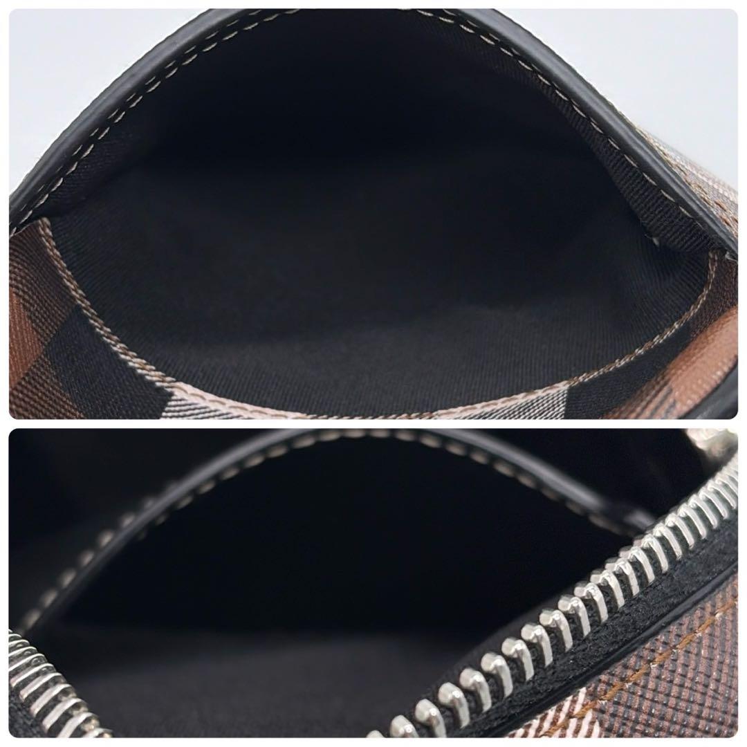 【未使用に近い】バーバリー　ショルダーバッグ ノバチェック ダークブラウン