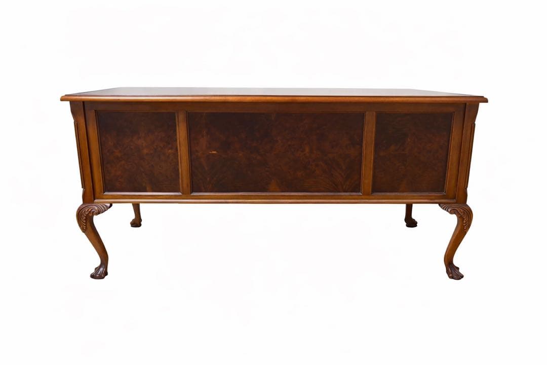 r*o様 アンティーク調 木製デスク 両袖机 猫脚 引き出し6杯