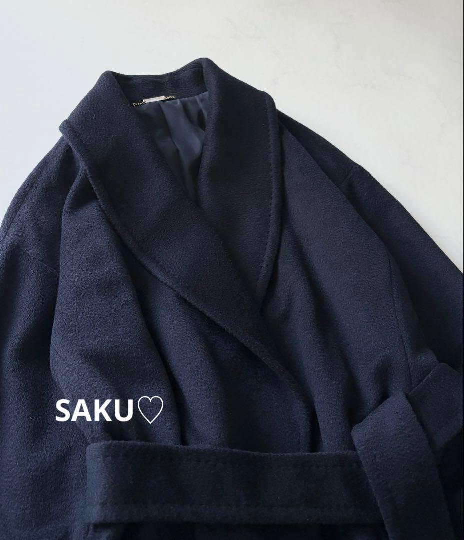 定価19.8万 EFFE BEAMS カシミヤ100% ロングガウンコート 36 - メルカリ