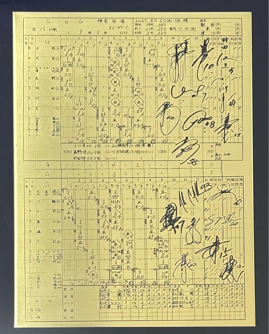 読売ジャイアンツ 10000試合記念額装スコアブックプレート 限定100個