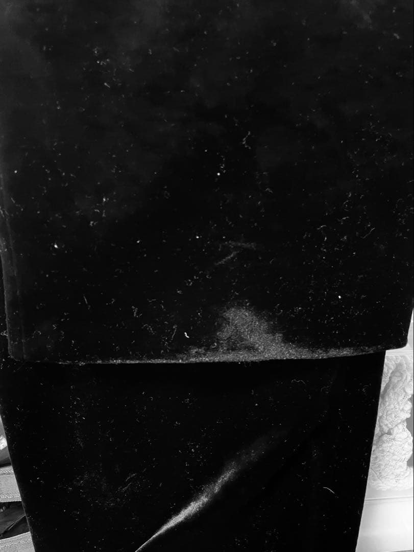 CABaN ソフトベロア セミワイドパンツ ブラック