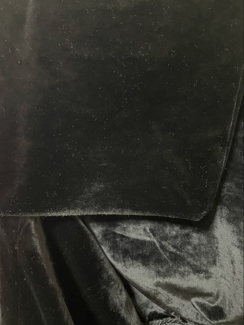 CABaN ソフトベロア セミワイドパンツ ブラック