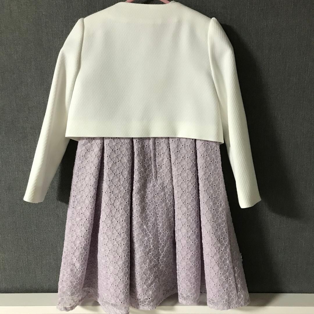 120 着画あり　petit main フォーマルワンピース&ジャケット