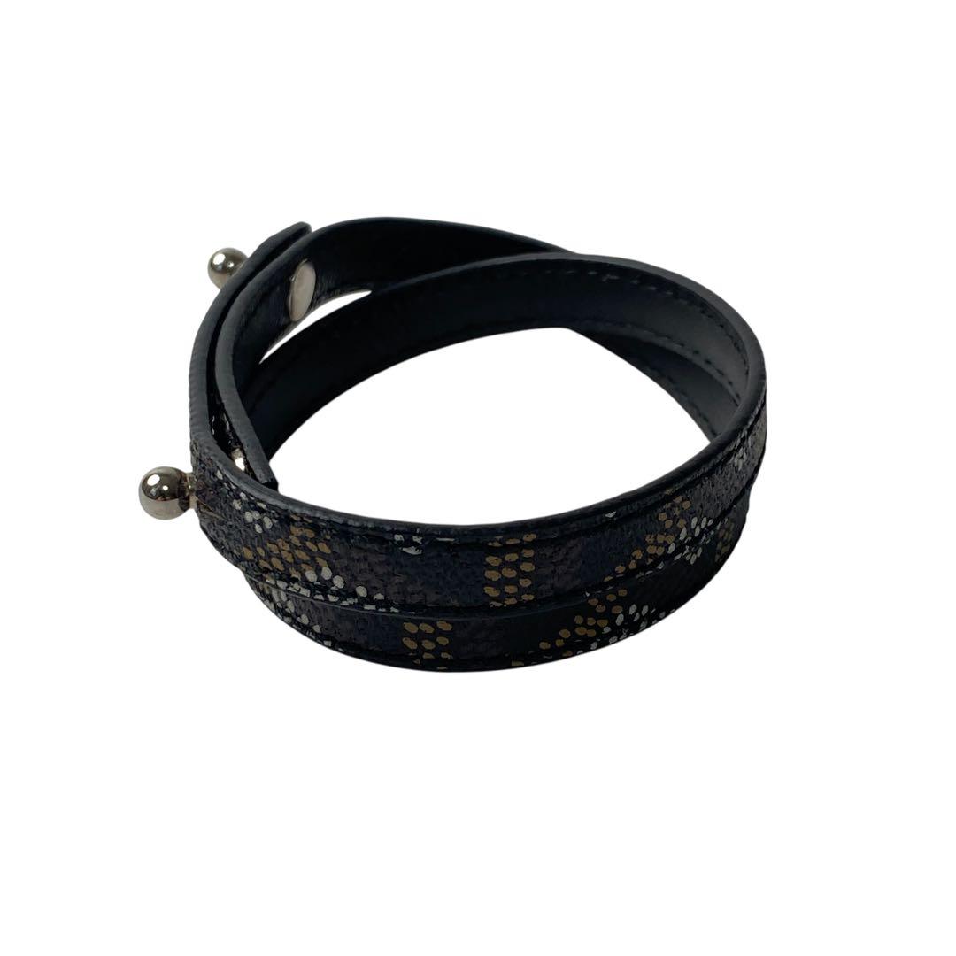 美品 ゴヤールGOYARD ヘリンボーン レザーブレスレット 高島屋 限定