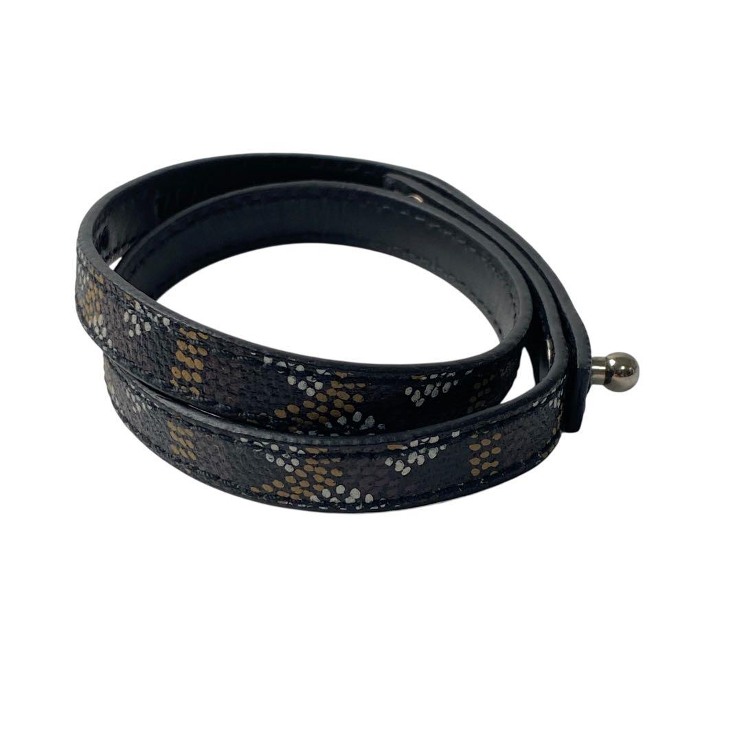 美品 ゴヤールGOYARD ヘリンボーン レザーブレスレット 高島屋 限定