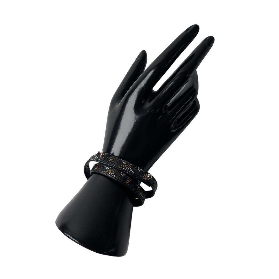 美品 ゴヤールGOYARD ヘリンボーン レザーブレスレット 高島屋 限定