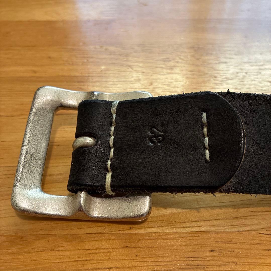 フルカウント　銀泥メッキ　ワイルドレザー　ギャリソンベルト　 サイズ32