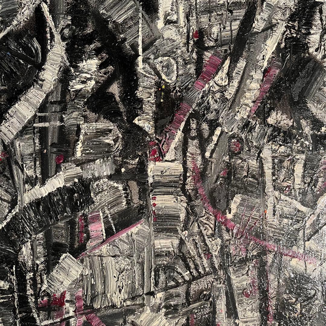 ★真作★ 旭日嘎(シゴラカ) 無題 油絵 貴重作品 フレーム付き 絵画 油彩画