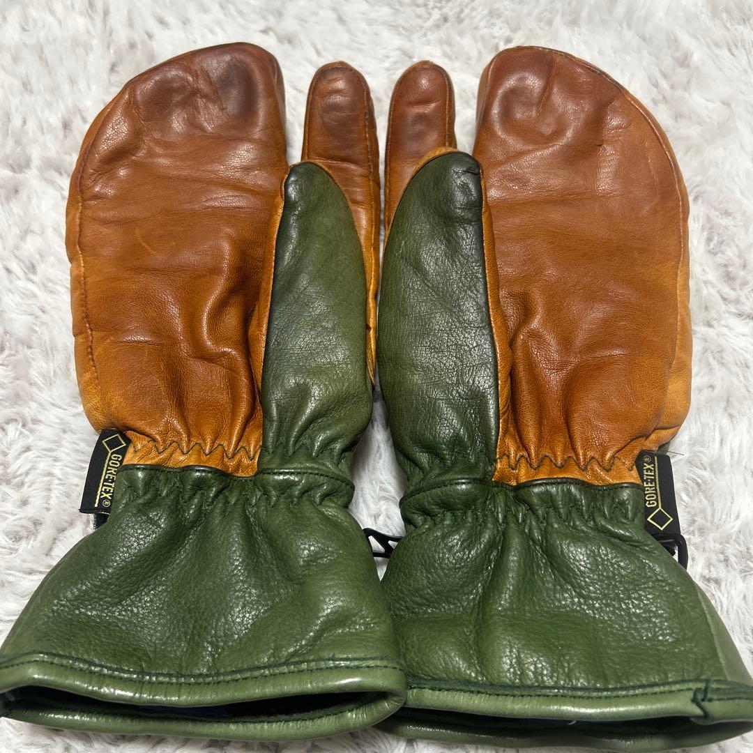 Hestra GORE-TEX ミトングローブ グリーン/ブラウン - スキー