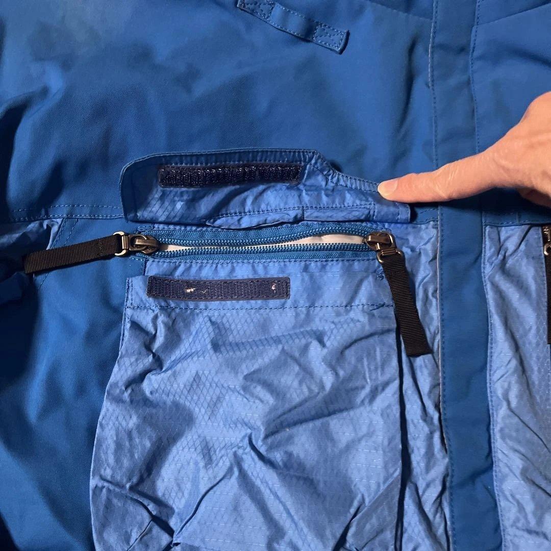 Mizuno ブレスサーモ★ブルー色サスペンダー付きスキーウェア 上下　サイズL