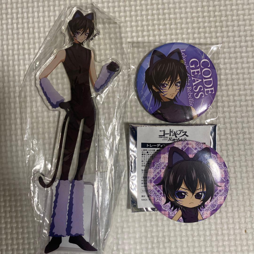 コードギアス ルルーシュ まねきねこ 缶バッジ 猫
