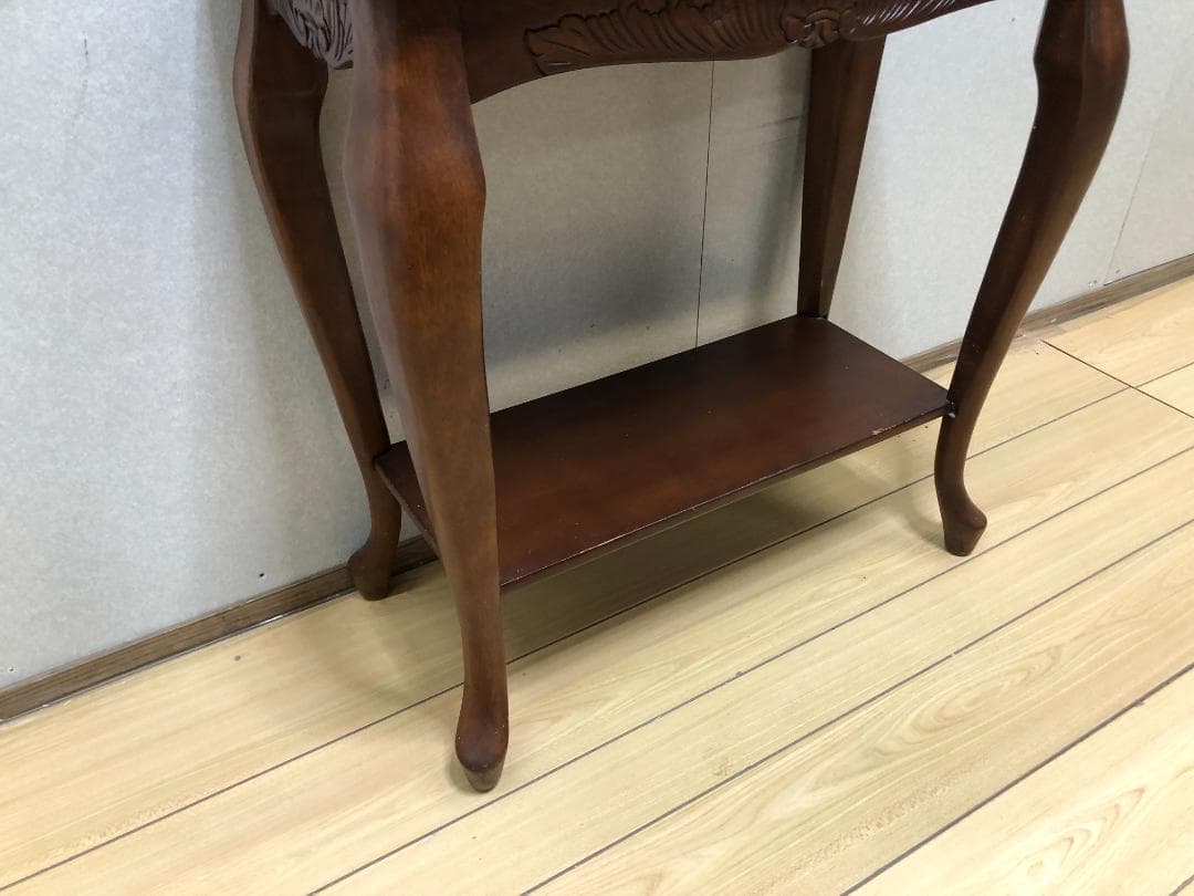 希少品　大理石 ロココ調 クラシック 猫脚 コンソールテーブル 75092-2