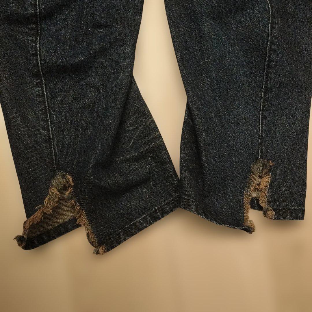 アーダーエラー ダークダメージデニム サイドパネルパンツ