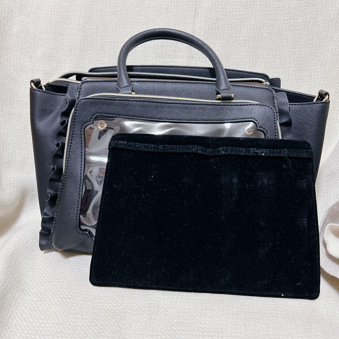 &chouette 推し事バッグ 痛バ ハンドバッグ ブラック