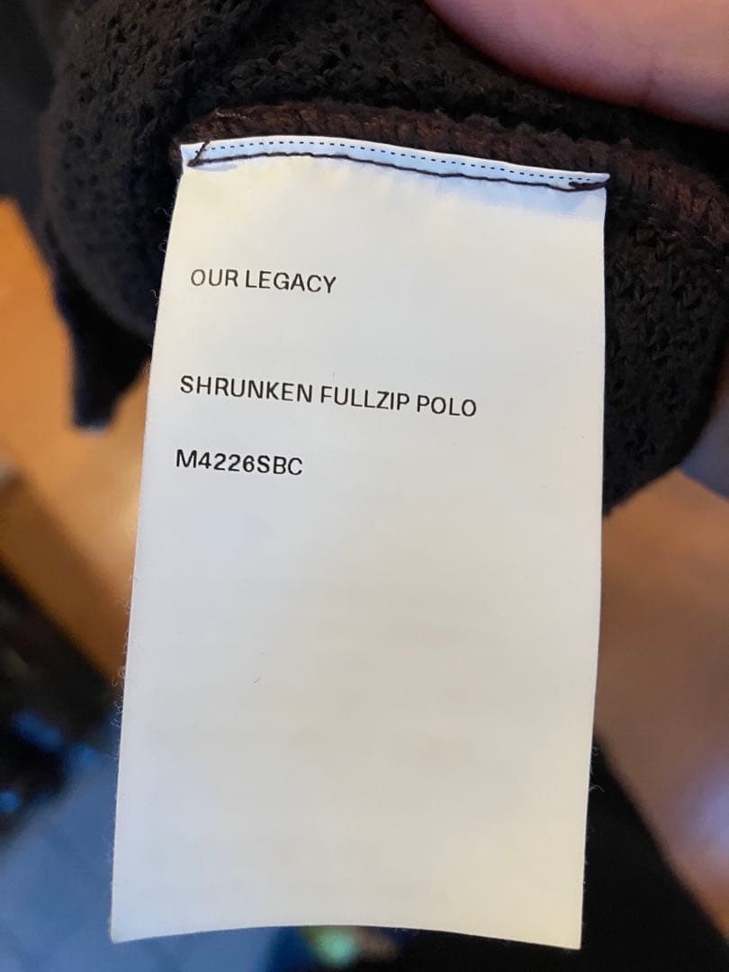 トップス ourlegacy SHRUNKEN FULLZIP POLO