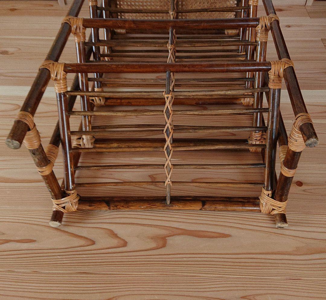 昭和レトロ 5段ラタンラック 籐家具 古家具