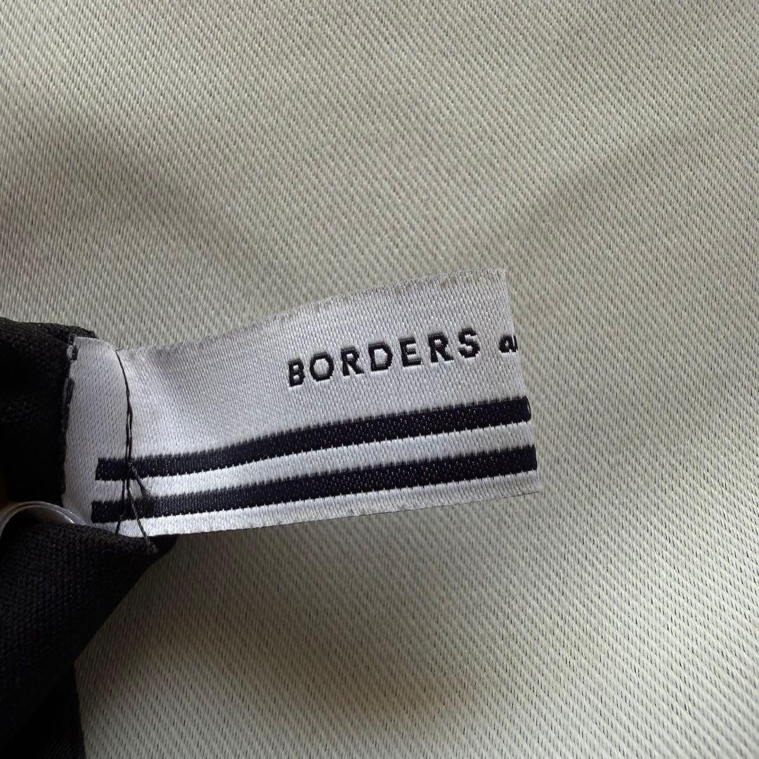 ボーダーズアットバルコニー　テーパードパンツ　ボトムス　ブラック　黒　36