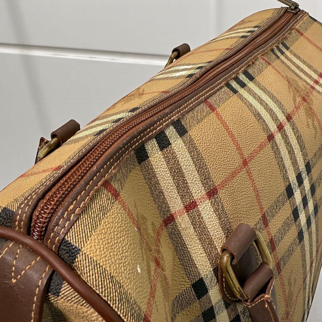 Burberrys ミニボストン ノバチェック PVC シャドーホース ロゴ