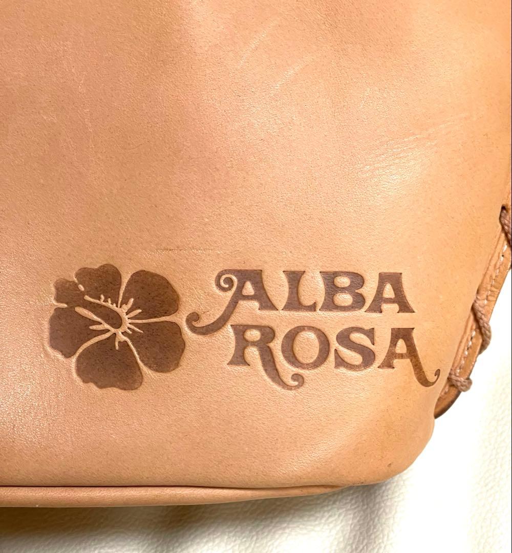 レア アルバローザ ヌメ革ロゴ型押しトートバッグ 大 新品未使用タグ