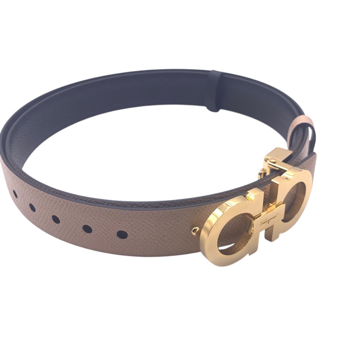 美品Ferragamo フェラガモ　ベルト リバーシブル　カット可 最大95cm