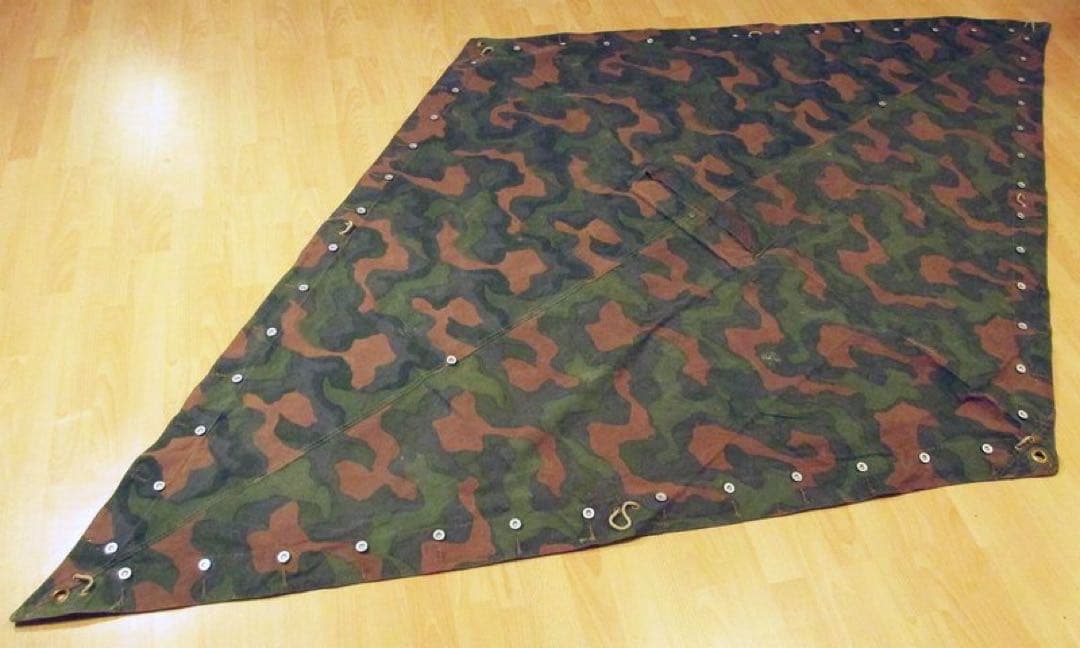 軍幕屋】B級品☆ノルウェー軍カモⅡテント☆4枚☆ビンテージ