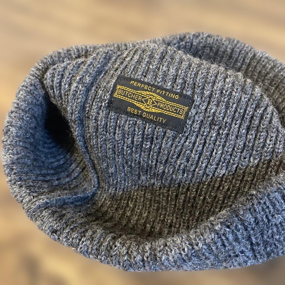 BUTCHER PRODUCTS アットラスト　ニット帽 グレー
